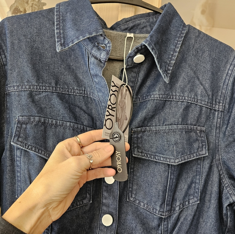 OSROSY Denim Long Sleeve Dress - Picture 10 of 12